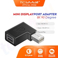 Mini Display port 90 Degree 8K DP 1.4 Adapter L Shaped Angle Male to Female Connector Extender Conve