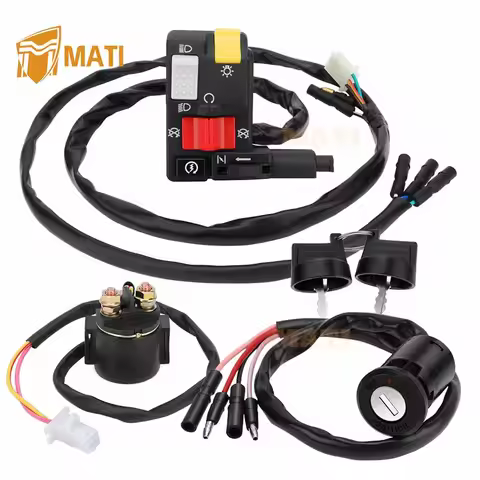 MATI Handlebar Key Starter Relay Switch Kit for Honda FourTrax 300 2x4/4x4 TRX300/TRX300FW 1996-2000
