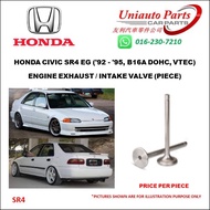 HONDA CIVIC SR4 EG ('92 - '95, B16A DOHC, VTEC) ENGINE INLET INTAKE / EXHAUST VALVE (PIECE)