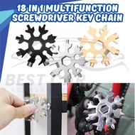 18 in 1 Screwdriver Multifunction Snowflake Snow Wrench Portable Bike Camp Hiking Repair Tool Outdoo