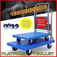 Heavy Duty PVC Platform Hand Truck Trolley with PU Wheels 300/150kg