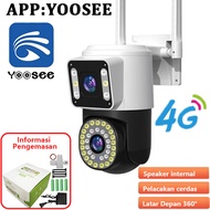 YooSee Kamera CCTV Dual Lens Kartu SIM 4G/Koneksi WiFi cctv sambung hp jarak jauh 1080P HD Night Vis