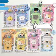 NCB11 การ์ตูนลายการ์ตูน ที่ใส่บัตรรูปไอดอลเกาหลี สัตว์สัตว์สัตว์ จี้ห้อยคอ ที่ใส่บัตรรถเมล์ พีวีซีพี