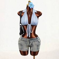 YK2 "Hot Girl" Ladies' New Spring/Summer Style Sexy Sleeveless Collar-Necked V-Neck Blouse With Shor