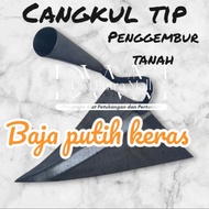 Triangular hoe, white steel tip hoe