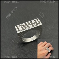 Silver 925 GOROS UNDERCOVER Square Letter Ring Street Hip-Hop Couple Accessories Party Gift CJ102