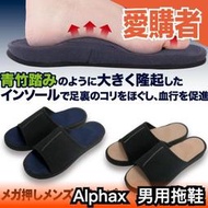 日本 Alphax Mega Push 良彩賢暮 男用拖鞋 室內拖鞋 血液循環 軟底 硬底 腳底僵硬 足部放鬆【愛購者】