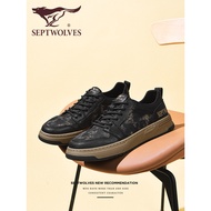 Seven Wolves Black Shoes Men's Summer New Men's Shoes All-Match Trendy Men's Shoes Casual National T