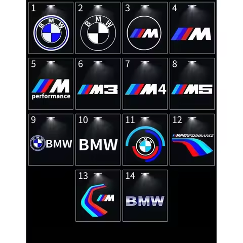 For BMW M X3 X5 X6 2pcs Car Door Light Logo Accessori For BMW E93 F80 F26 G02 E53 E70 F15 G05 F10 F1