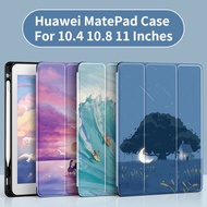 Huawei MatePad 10 4 Case Soft Leather Tablet Cover For MatePad 11 10.8 10.4 Pro 10.8 Inches Huawei Tablet Cover Protective Case