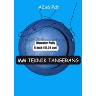 Pully A2 x 6" Solid Iron Ancuran Poli A2 x 6 inch Pulley Cast iron Anc 6 inch A2x6" A2x6 A 2x6" 2x6 