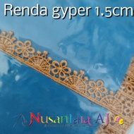1.5cm gyper lace, 1.5cm fan flower gyper lace per yard