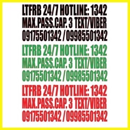 ¤ ☋ § LTFRB 24/7 HOTLINE STICKER set