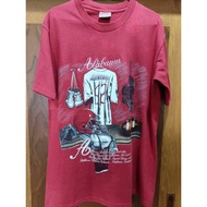 Vintage Shirt Single Seam Nutmeg 90's Alabama Athletics Crimson Tide Sports T-Shirt VTG. godfathervt
