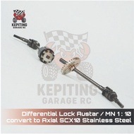 Inferential Lock Austar MN222 MN999 convert to XVD SCX10 i shaft