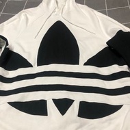 Men's Adidas Originals Big Trefoil Cotton Hoodie Sweatshirts FM9909 White SZ L