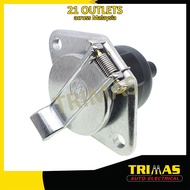 7 Way Female Car Van Trailer Heavy Duty Aluminium Towing Socket Connector Plug