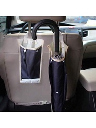 1個汽車座椅背部加長防水傘收納袋,可攜式可折疊傘套,遮陽汽車收納袋,座椅背部傘套,多功能掛傘收納袋,汽車收納用品