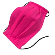 粉色成人口罩套-外層萊卡布/內層黑色特多龍布 (輕薄透氣舒適)
