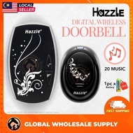 HAZZLE DIGITAL WIRELESS DOORBELL with Remote Control 4 Chord 20 Music Battery Door Bells & Chimes En