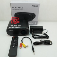 INFORCE MINI LCD PROJECTOR AJ-12 1280X720P LUMENS 1300 PROJECTOR AJ12