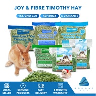 Joy & Fibre Timothy Hay 1st/ 2nd Cut 40z 80oz – Fresh, High-Fiber, Natural Feed for Small Pets