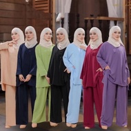 Set Pakaian Muslimah Amanda  Baggy Style Cey 100%Iron-less