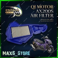 QJ MOTOR AX200S ESPADA AIR FILTER PURPLE SUPPORT AIRFLOW AND PERFORMANCE AX200 AIRBOX AIR FILTER RAC