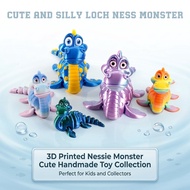 ZETU 3D Printed Loch Ness Figures Toys Multi-joint Movable Simulation Eyes for Home Accessories Kids