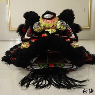Reao Lion Dance Suit for Adults Foshan Lion Dance Xingshi Prop Set Single Double Dance Lion Head Suit Handmade Sheep Black with red background