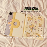 Ốp Lưng iPad Air 7/6 pro 11 Mini 7 10.9 Inch Có Thể Tháo Rời Hình Chú Chó Corgi Bánh Mì Ốp Lưng Bảo