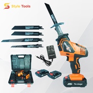 SHINING เลื่อยอเนกประสงค์ เลื่อยชักคอตรง 168V เลื่อยแบตเตอรี่ พร้อมแบต Li-ion 2 ก้อน ที่ชาร์จ พร้อม