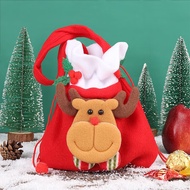 TaTanice 圣诞苹果袋糖果袋手提袋 平安夜礼物袋圣诞装饰礼品布袋场景布置