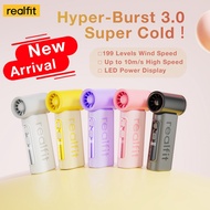 【New Arrival】Realfit T1 High Speed ​​Fan, 199 Levels of Maximum Wind Speed ​​for Rapid Cooling, 3500
