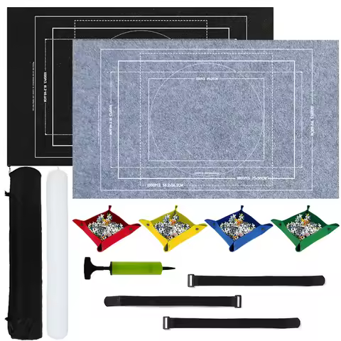 Roll Up Jigsaw Puzzle Mat Storage Bag Puzzles Board for up to 3000/2000/1500pcs Portable Table DIY H