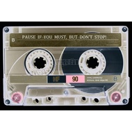 Retro 80s Mix Tape Vinyl Cassette Motivational Quotes Wall Art Canvas Prints for Studio Home Decor 0