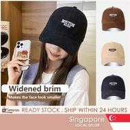 [SG SELLER] Casual Cotton Letter Boston Baseball Cap Hats for Women