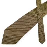 Brooks Brothers Silk Brown Geometric USA Necktie Brand Name