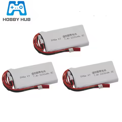 2s 7.4V 2200mAh 8C Lipo Battery For Radiolink RC3S RC4GS RC6GS DX6e DX6 For Taranis Q X7 Transmitter