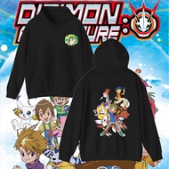 Hoodies Genryu Agumon Evolution Wargreymon Pencetakan Dua Sisi Anime Digimon Topi kapas Combed 24s 1