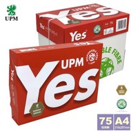 多致紙品 - 【箱裝】75克 A4 "YES" 白影印紙 (2,500張) 5包 a4紙