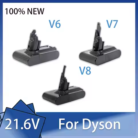 Replacement Battery for Dyson V8 V7 V6 21.6V 1.5-3.0Ah Li-ion Battery for Dyson Cordless Vacuum Clea