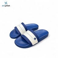 Dép nam nữ quai ngang LOGO XT YOFEET cạnh bản đế xanh dương hot trend Mã: XC 28 dép siêu nhẹ kiểu d
