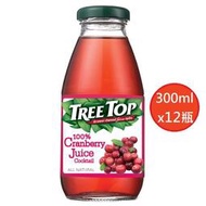 TREE TOP 樹頂100%汁 蔓越莓綜合果汁300ml(12瓶)(玻璃瓶)