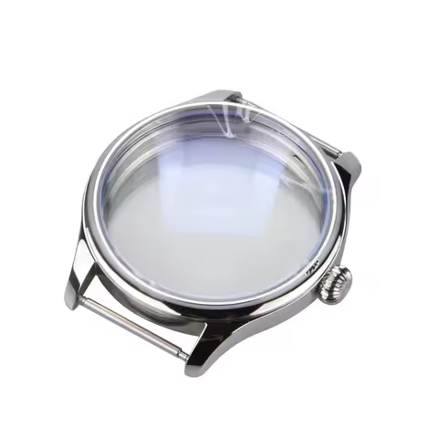 44mm Watch Case For ETA6497/6498 Stainless Steel Mineral Watch Case For ETA6497 6498 Watch Movement 