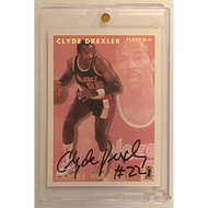 Clyde Drexler 1993-94 Fleer Career Highlights AUTO Autograph Card 7 of 12