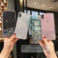 Casing Soft Case Samsung S8 S9 S10 Plus S9+ Note 8 9 Transparent Bling Glitter Sequins Cover
