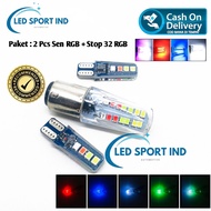 2 PCS RGB LED PACKAGE PLUS RGB LED RUNNING STOP FLASHING