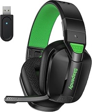 Skapendy VK80 2.4GHz Wireless Gaming Headset for PS5, PS4, PC - Bluetooth Gaming Headphones with Noi