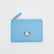 Tagi. Cream Bulging Love Card Holder ที่ใส่บัตรสีครีมทรงปุ๊กปิ๊กลายหัวใจ Classic Black Leather Card 